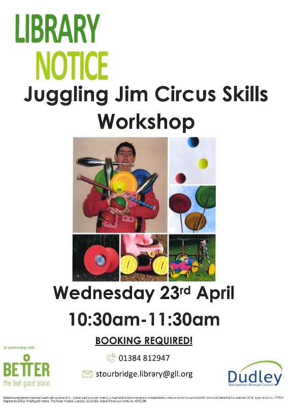 Stourbridge Library - Juggling Jim's Circus Skills Workshop